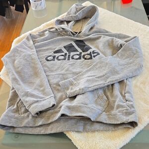 Adidas Men's Gray Hoodie Sweater